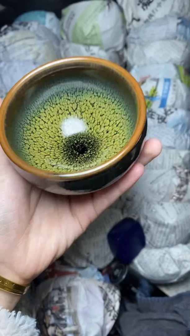 【闪购商品】茶盏绿鹧鸪 将军 盏三疯建盏茶器