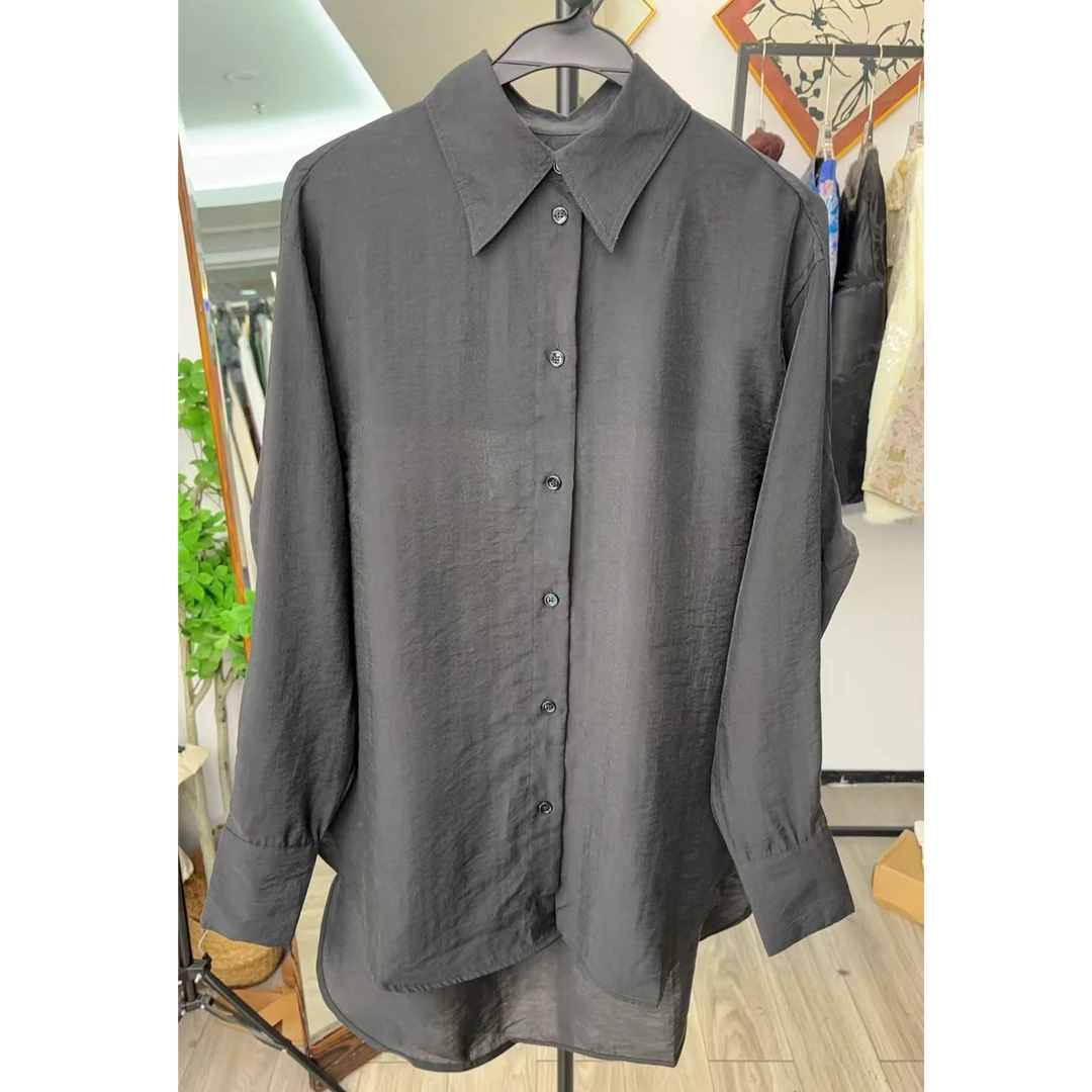 原创莱赛尔两色衬衫女