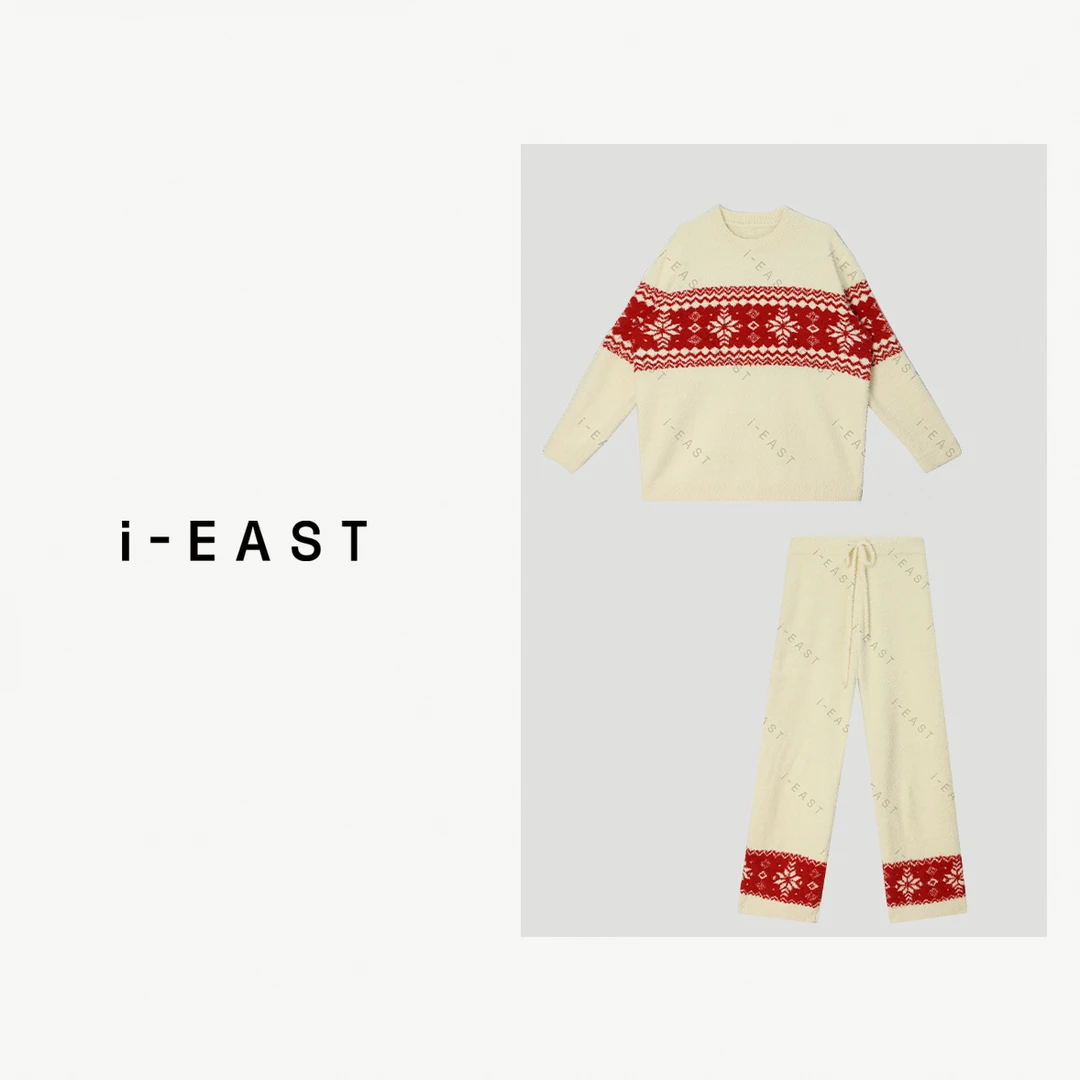 i-EAST 爱尔兰初~圣诞可爱毛茸茸家居裙-4D TZ7828