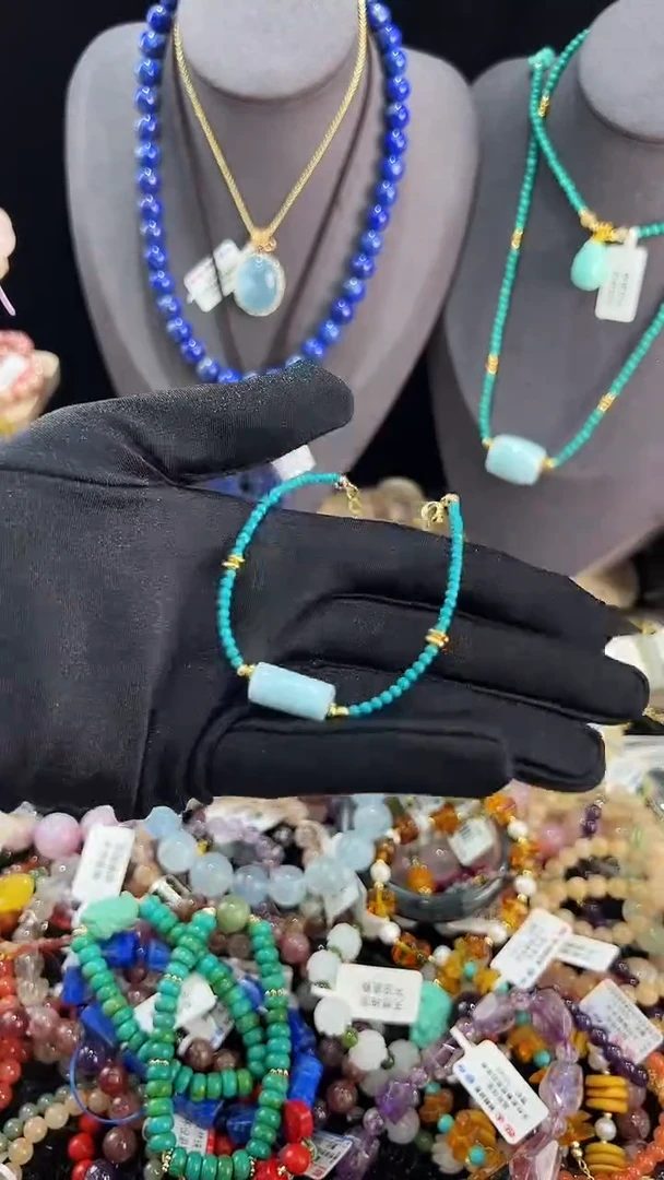 【闪购商品】针钠钙石（海纹石）手链未镶嵌手串