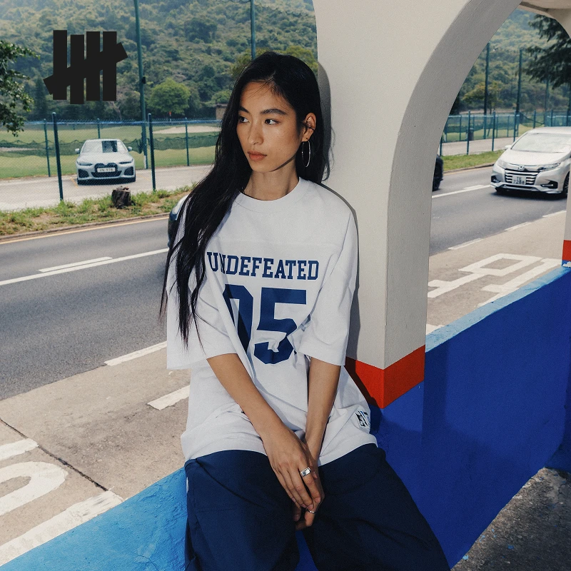 UNDEFEATED五条杠新品美式运动05落肩宽松男士t恤短袖UC52GSS20M