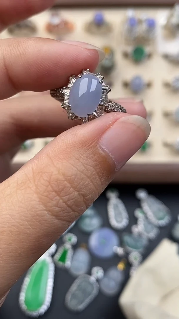 银S925镶嵌定制翡翠59595