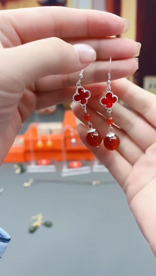 未镶嵌耳钉玛瑙/玉髓233