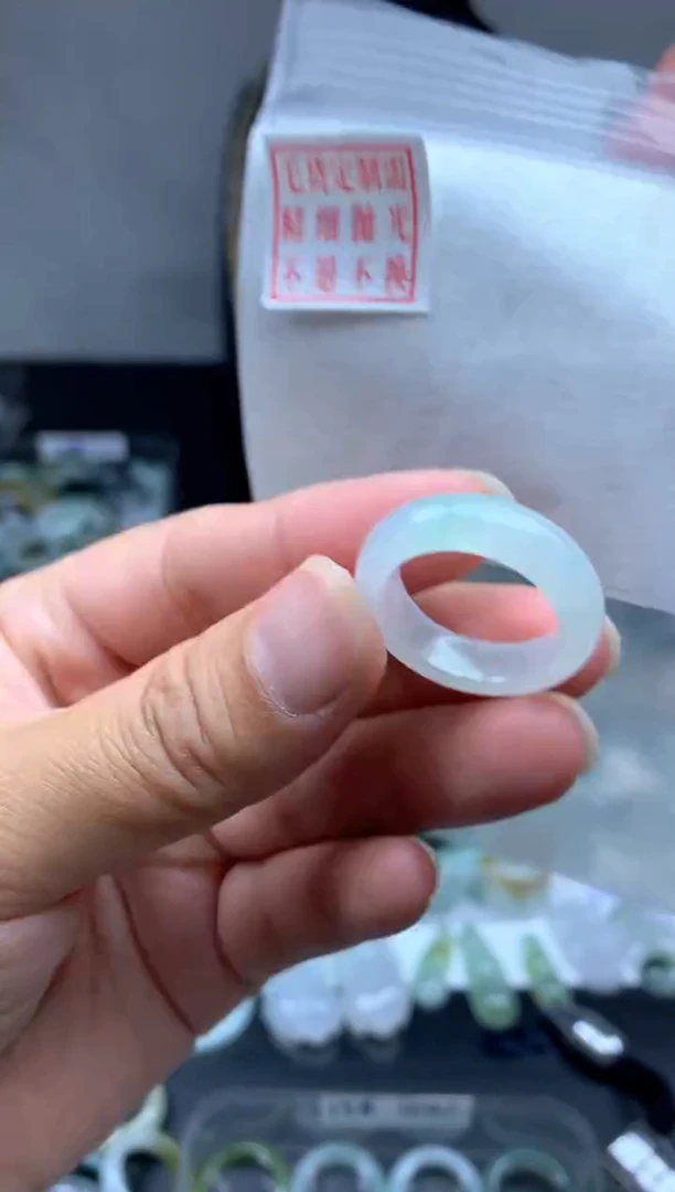 定制翡翠未镶嵌毛货需精细抛光戒圈15#