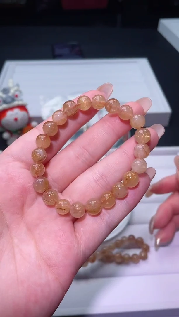 【闪购商品】发晶A1-8mm魔鬼金铜发单圈未镶嵌多样性发其一