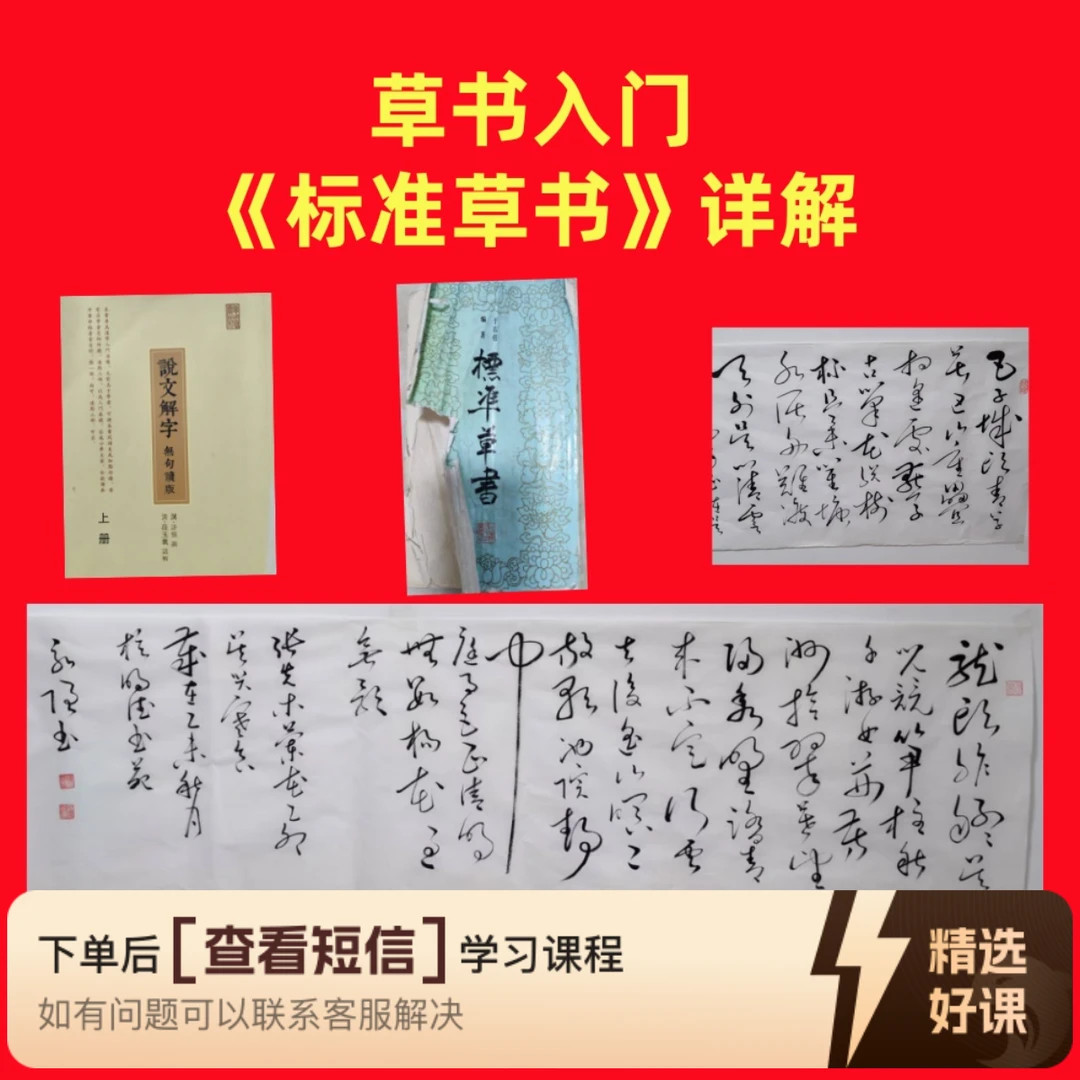 草书入门：《标准草书》详解（留意短信解锁课程）