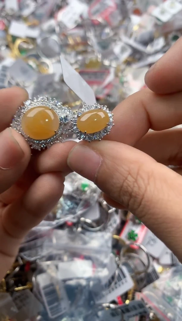 银S925镶嵌戒指翡翠666----5