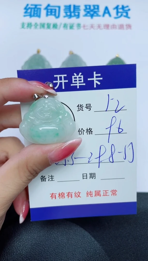 翡翠未镶嵌吊坠(赠链)52