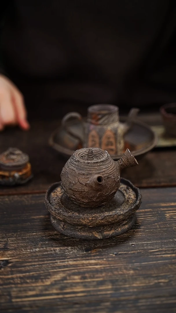 全手工制作  南蛮侧把壶