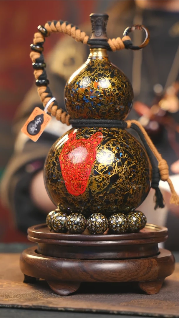 【闪购商品】YS168漆艺酒葫芦不包手串及旋转底座