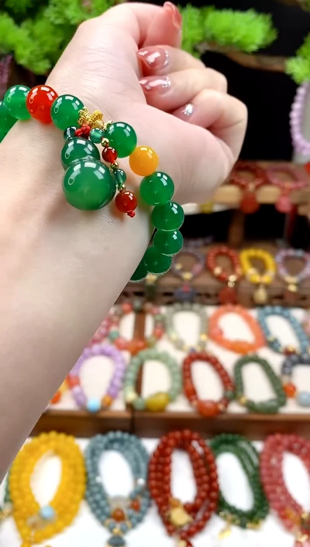 手饰玛瑙未镶嵌绿葫芦