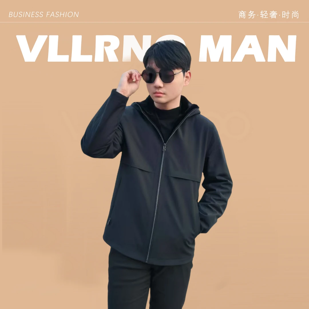 连帽两面穿进口整貂水貂绒内胆短款尼克服皮草男士休闲外套