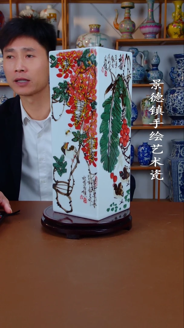 摆件景德镇手工手绘陶瓷摆件45