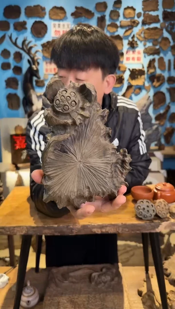 【闪购商品】木186号乌木金丝楠壶承