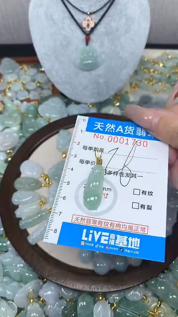 翡翠未镶嵌颈饰净货挂件-1730