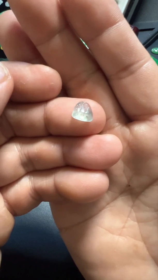 【闪购商品】翡翠挂件未镶嵌玻璃底莲蓬