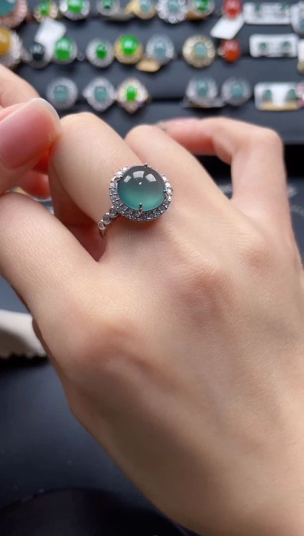 【闪购商品】翡翠戒指银S925镶嵌658756