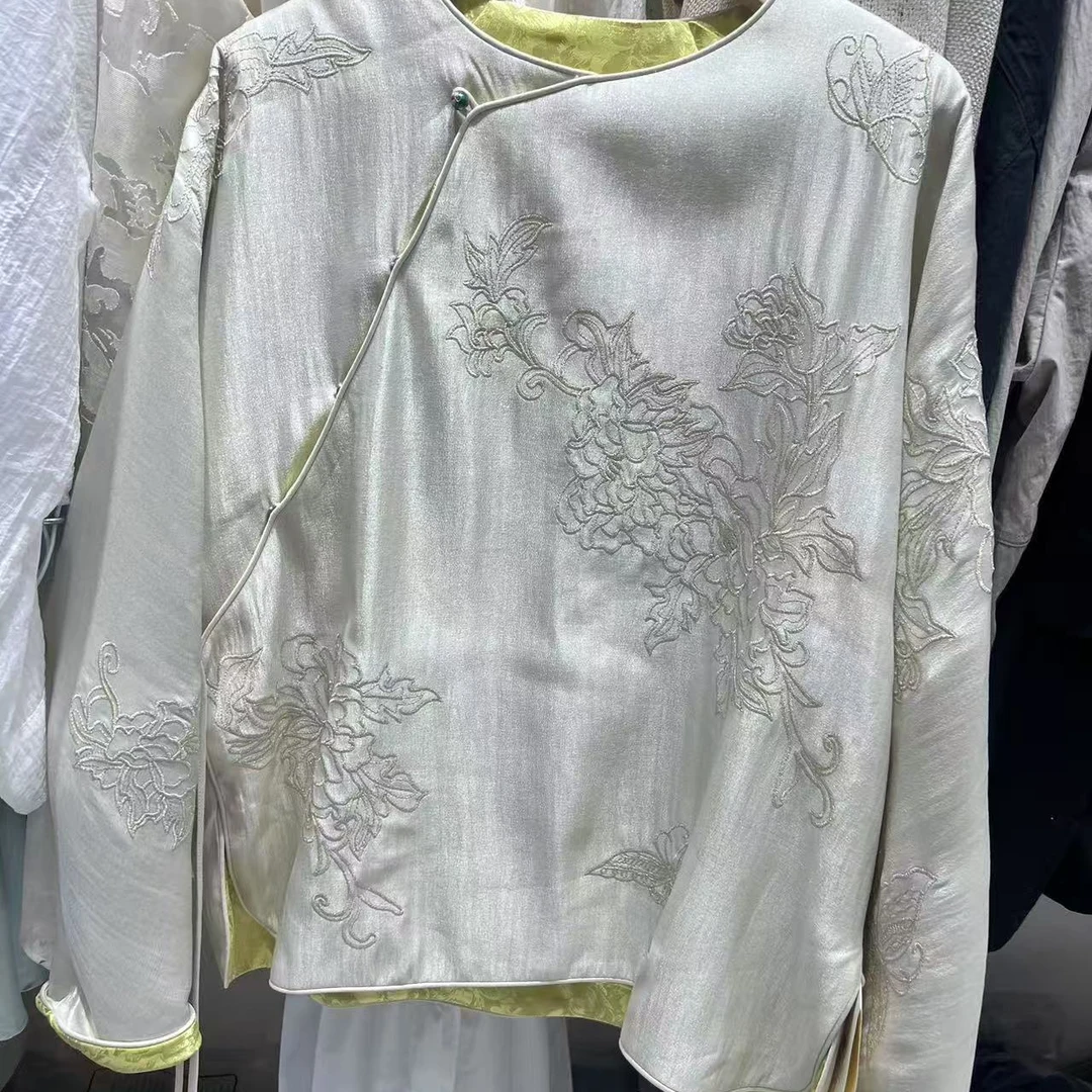 新中式国风外套女长袖网红白色