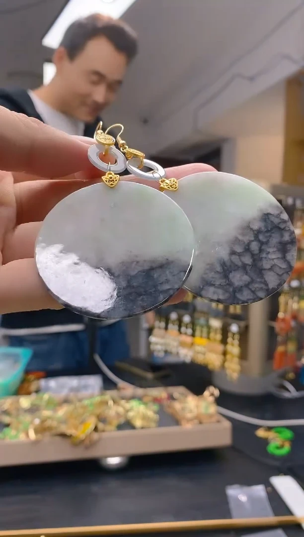 【闪购商品】翡翠耳饰合金197翡翠耳钩