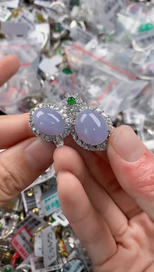 银S925镶嵌戒指翡翠444  4
