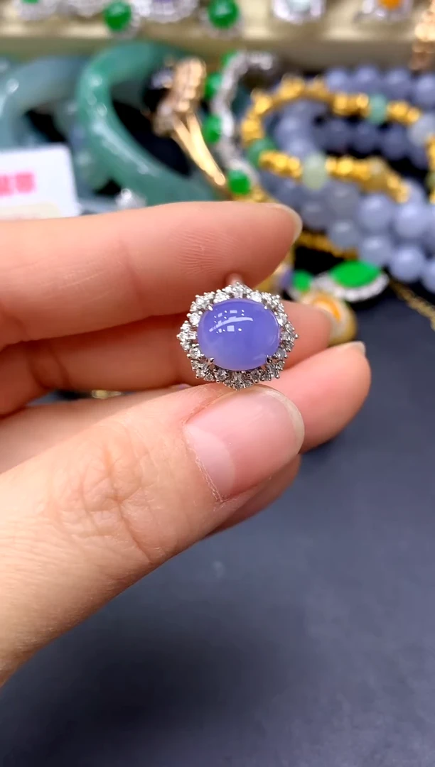 18K金镶嵌戒指翡翠337-中国好珍宝