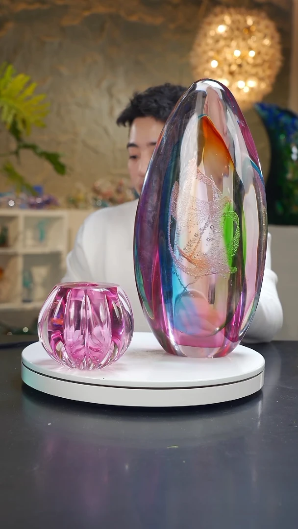 手工艺品琉璃补*丹月虹设计款摆件+香薰瓶