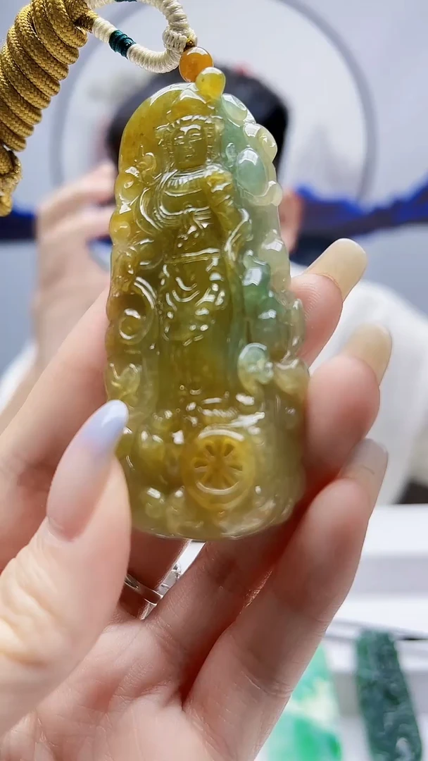 未镶嵌定制翡翠毛货-挂件74