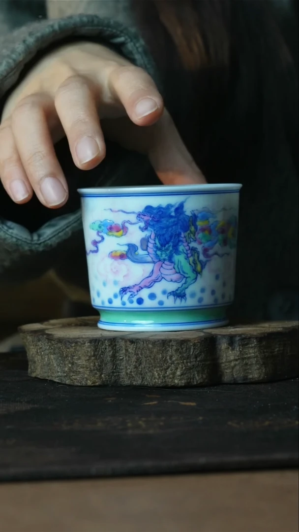 【闪购商品】杯景德镇陶瓷善听斗彩