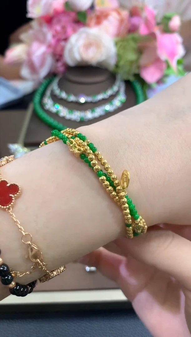 18K金镶嵌手链翡翠春日珠宝 B26多样性一件发无鉴赏期