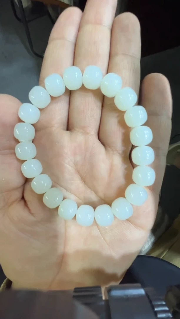未镶嵌手链和田玉天泰白玉手串（产地直发）