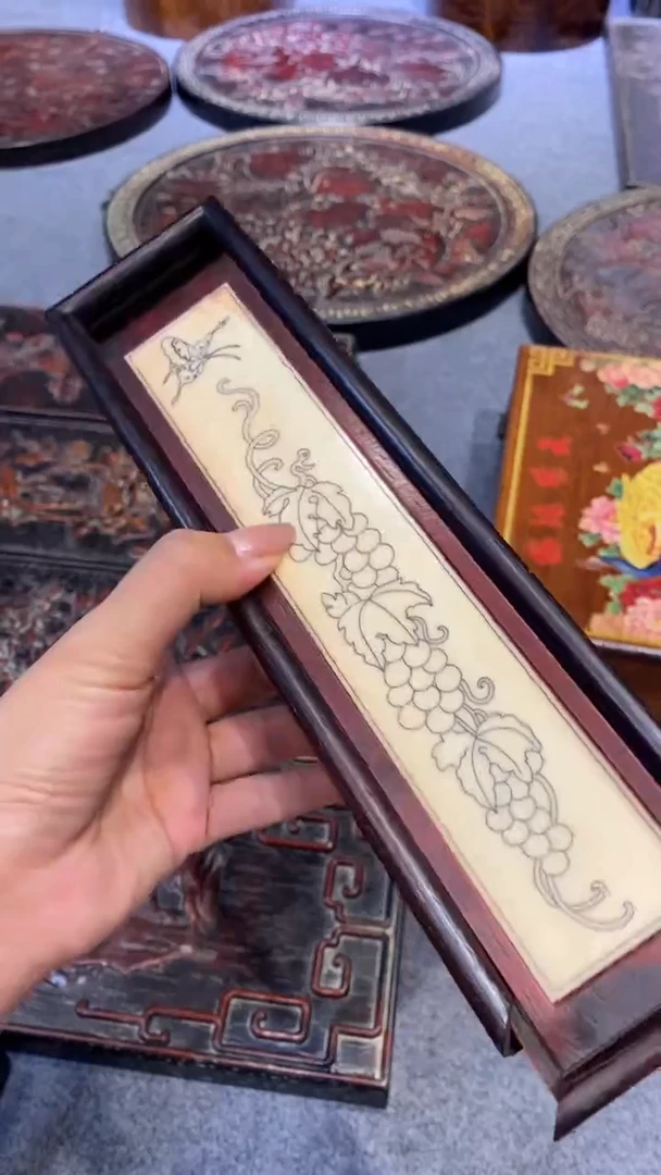 香榧木紫檀拆件雕刻板以直播间实物为准