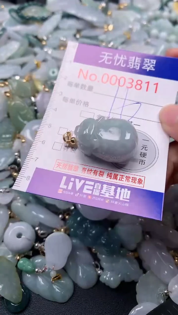 翡翠未镶嵌吊坠(不含链)3811