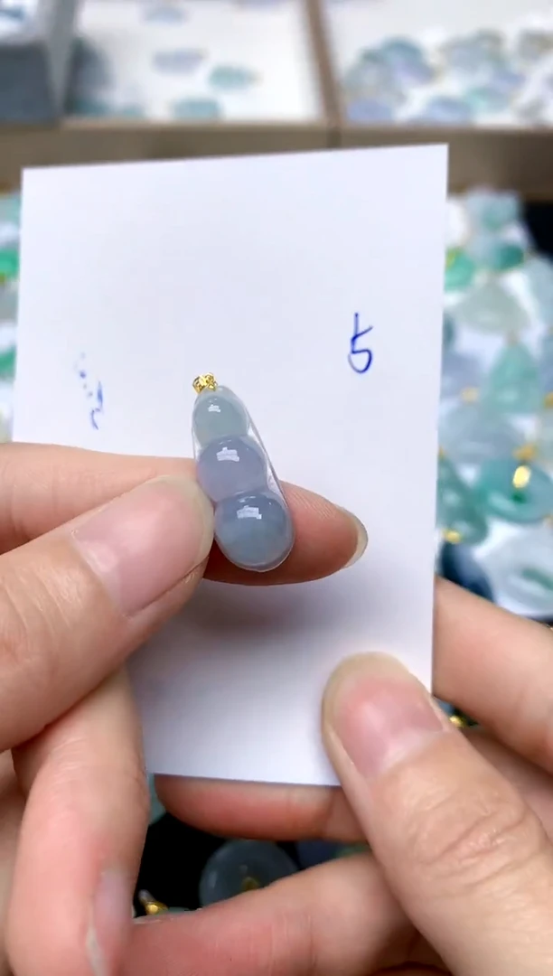 【闪购商品】翡翠颈饰18K金镶嵌5天然A货翡翠