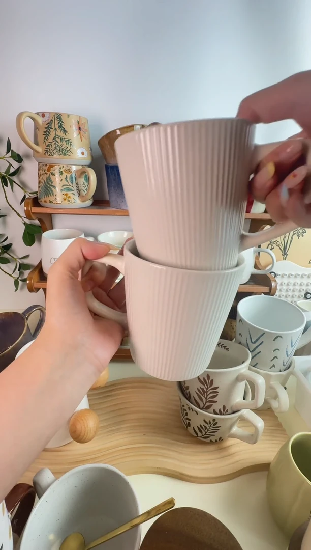 陶瓷无盖款素问对杯