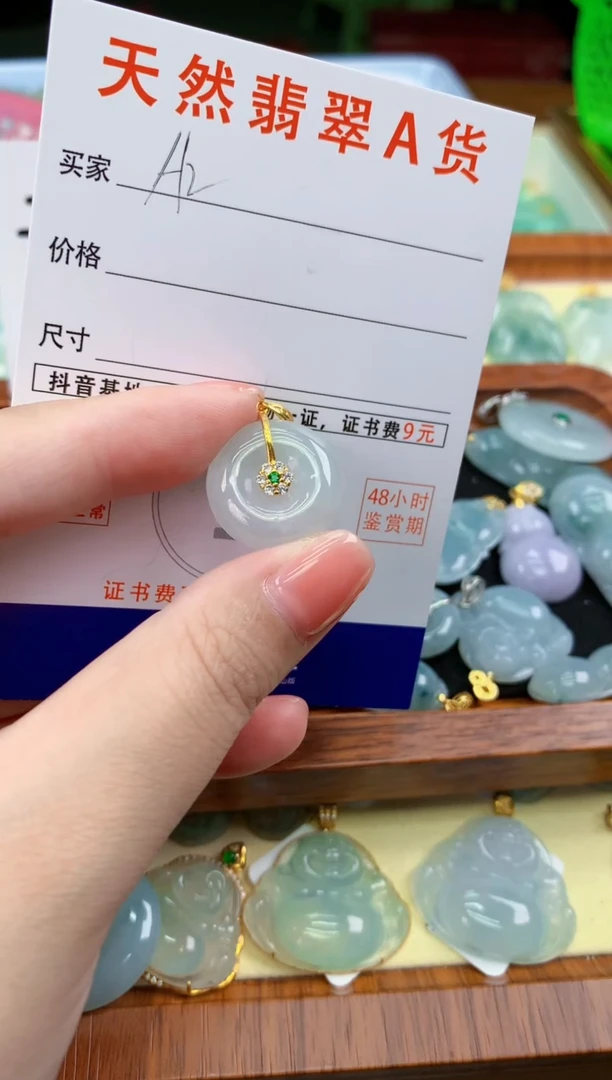 颈饰未镶嵌翡翠天然A货翡翠挂件