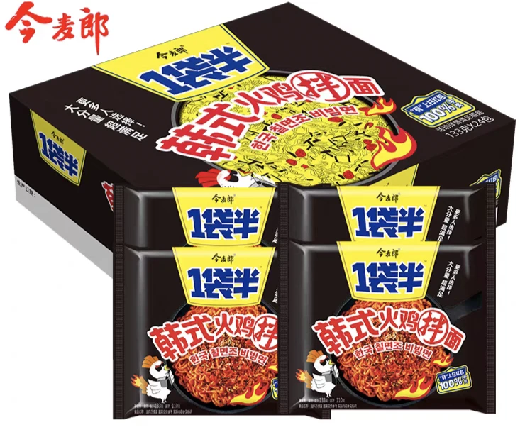 今麦郎1袋半韩式火鸡拌面133gⅹ24袋(一箱)