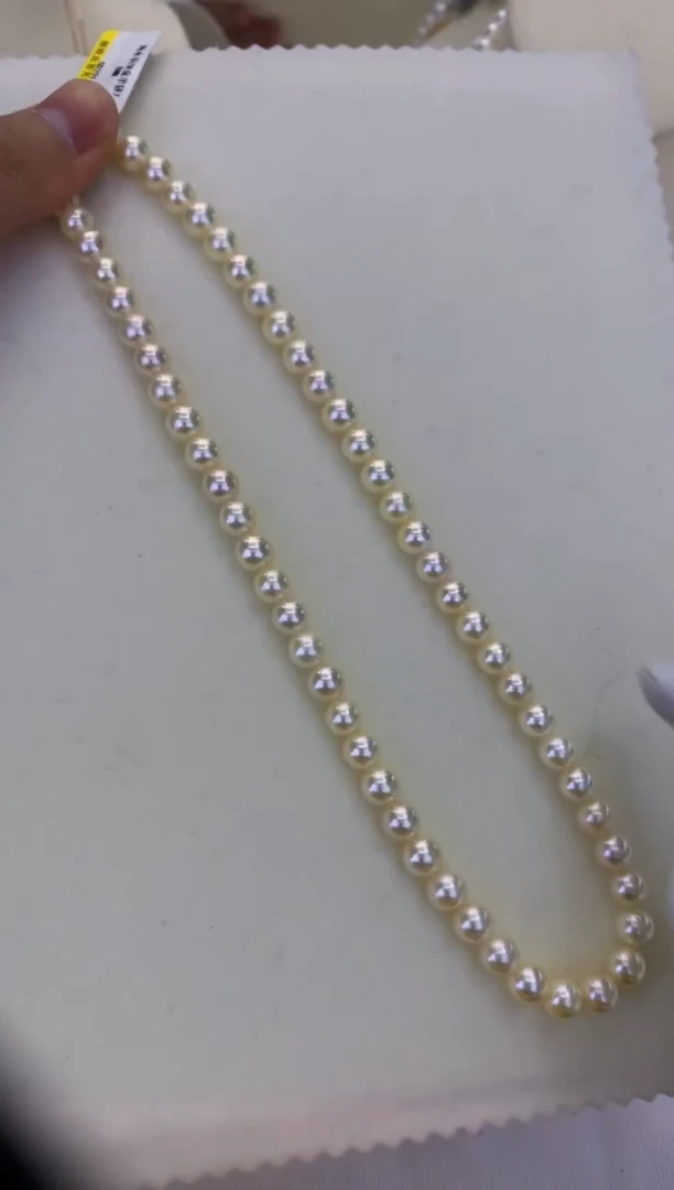 未镶嵌DA海水珍珠 GD201 7-8 羽皇金串链