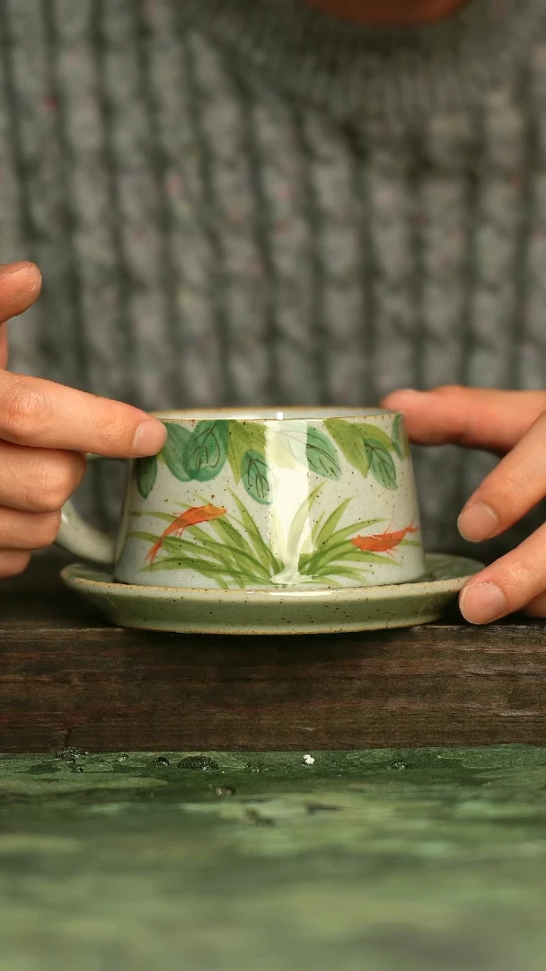 青诗集手工手绘瓷器