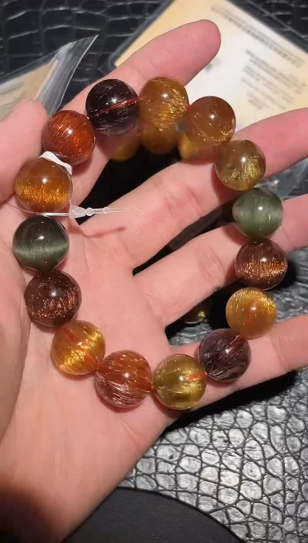 未镶嵌手链水晶陈*@单圈发晶多宝A15