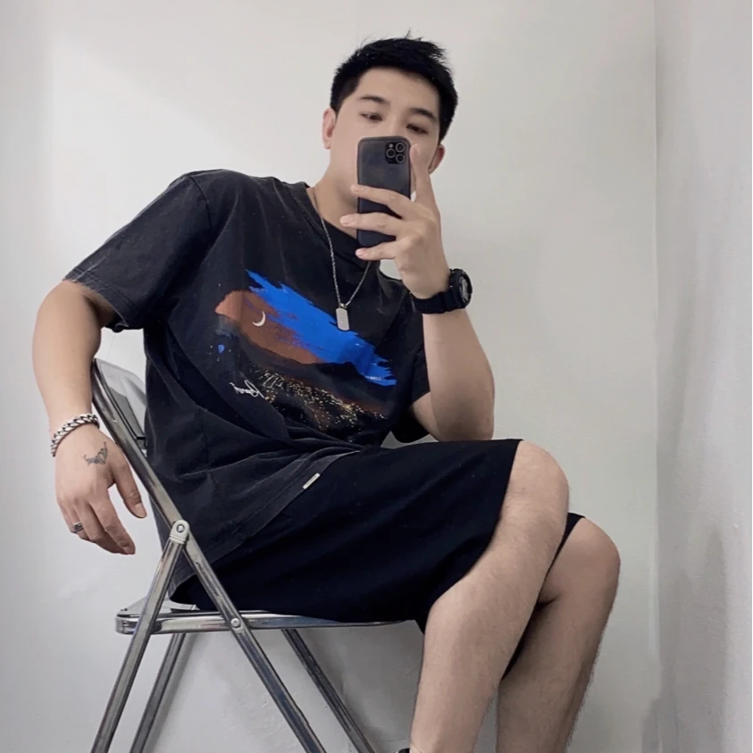REPRESENT SS23 纯色风景图案印花圆领合身短袖T恤