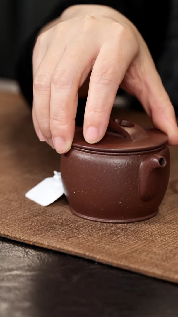 茶壶紫砂老紫泥面缸汉瓦120cc