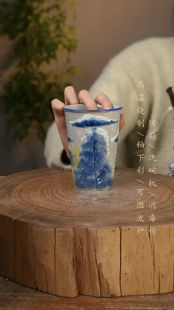 碗瓷景德镇手工手绘高温瓷釉下彩