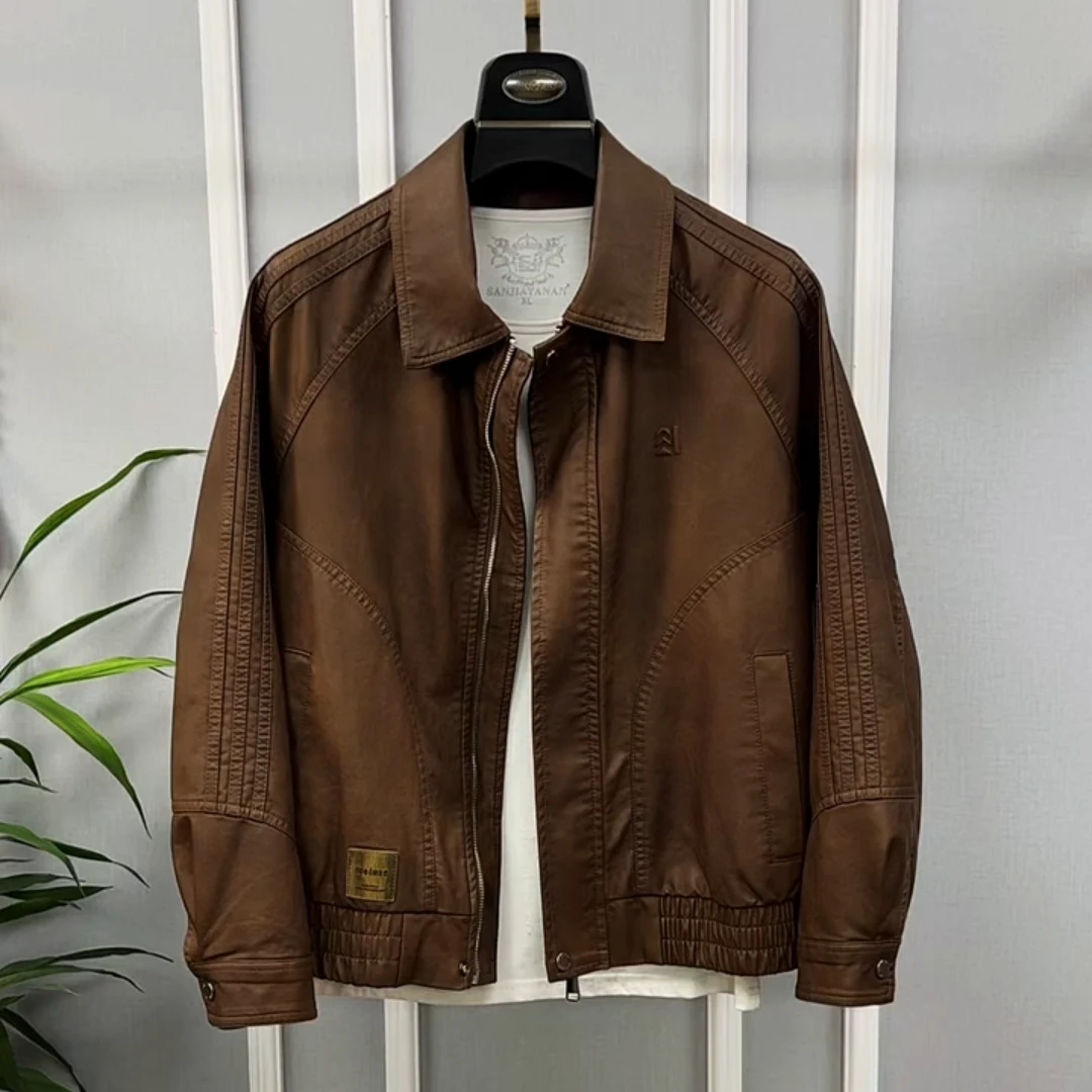 C-831春季新款男士高品质时尚减龄百搭舒适长袖夹克外套短款