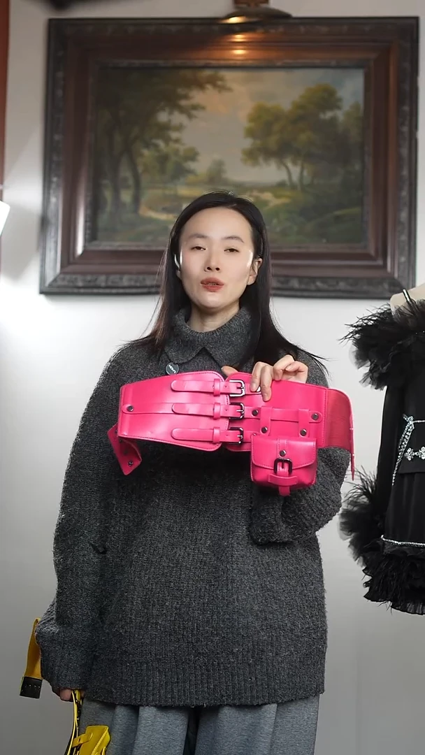 玫红腰封艺桐轩儿童礼服