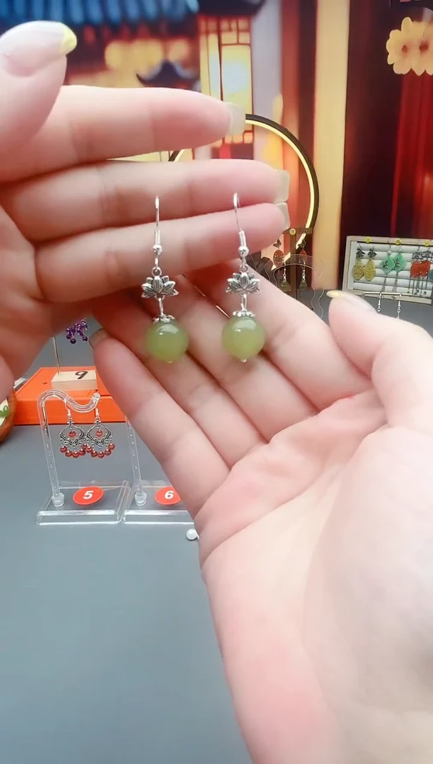 未镶嵌东陵石耳饰427