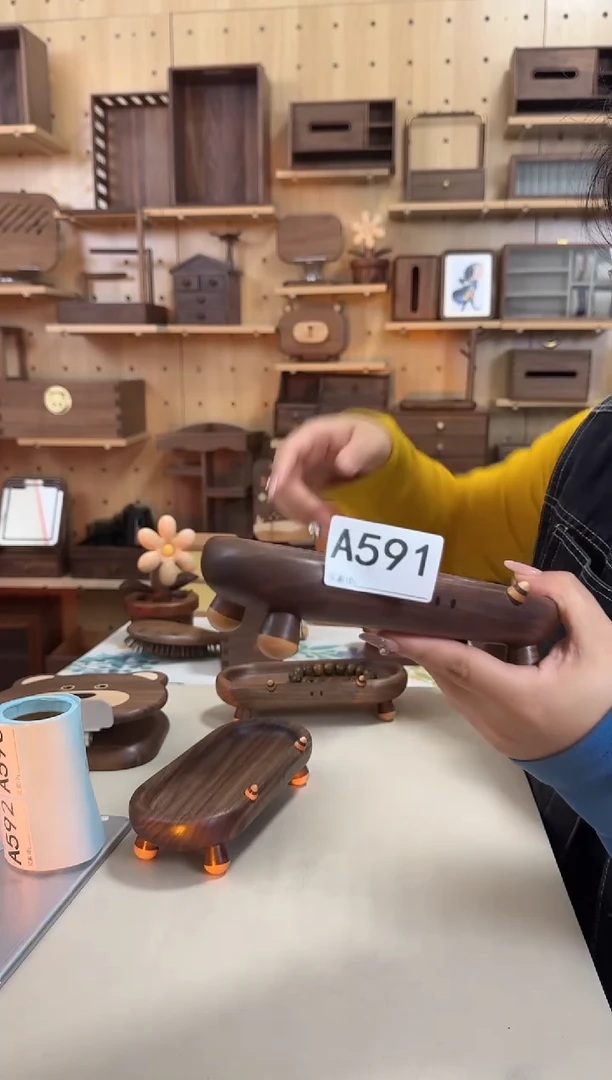 木591北美黑胡桃怪兽收纳盘