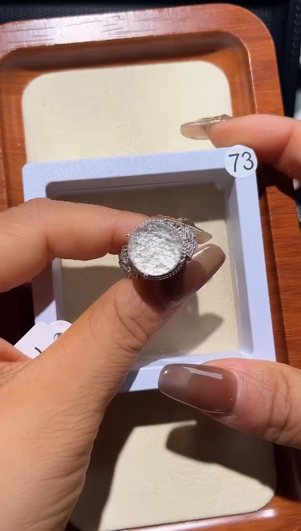 银S925镶嵌戒指水晶我***吖定制