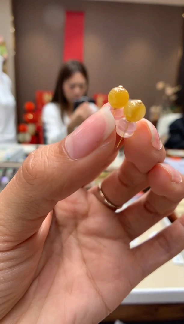 【闪购商品】翡翠耳饰18K金镶嵌耳钉