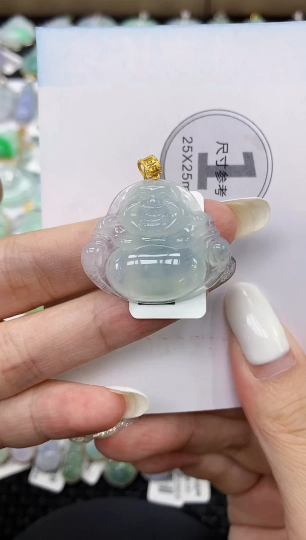 颈饰18K金镶嵌翡翠 11111111111