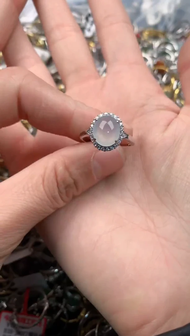 银S925镶嵌戒指翡翠111   8